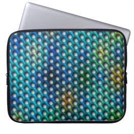 azul esverdeada com com com com circulos que parec ラップトップスリーブ