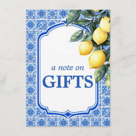 💙🍋 Azul & Limone Romance Note on Gifts エンクロージャーカード