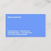 AZUL LIMPIO ELEGANTE CLASICO PROFESIONAL 名刺 (裏面)