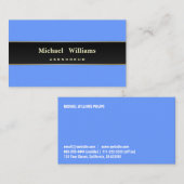 AZUL LIMPIO ELEGANTE CLASICO PROFESIONAL 名刺 (正面/裏面)