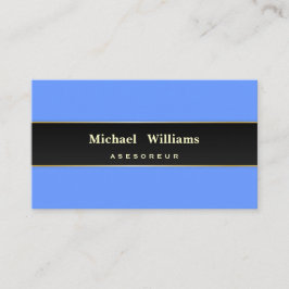 AZUL LIMPIO ELEGANTE CLASICO PROFESIONAL 名刺
