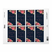 Azul marino Rosa "infundida de amor" personalizada ラベル (フルシート)