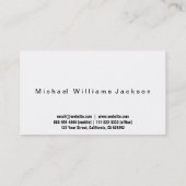 Azul Naranja Blanco Moderno Simple Profesional 名刺 (裏面)