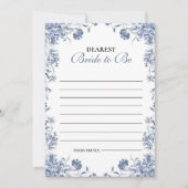  azul presupuesto Bridgerton Bridal Shower Game 招待状 (正面)