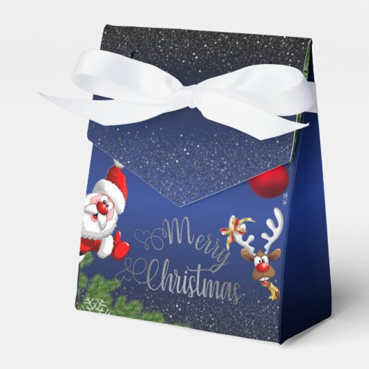  azul Royal degradado de papá Noel フェイバーボックス (正面サイド)