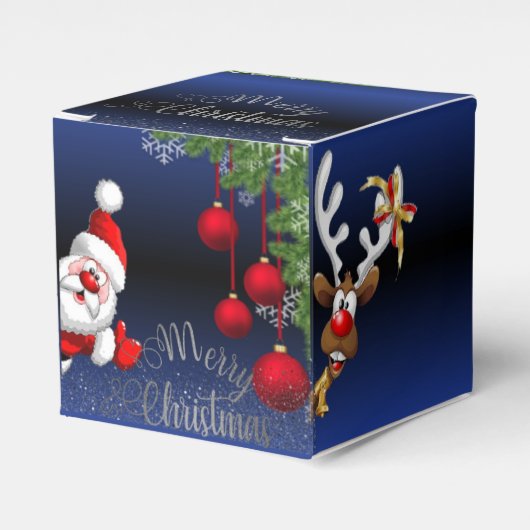   azul Royal degradado de papá Noel フェイバーボックス (正面サイド)