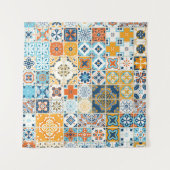 Azulejoポルトガル数々のタイル: – カラーヴィンテージ タペストリー (正面(横))