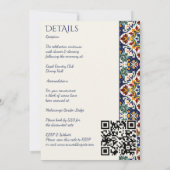 Azulejo青いポルトガル地中海の語すべてを1つ 招待状 (裏面)