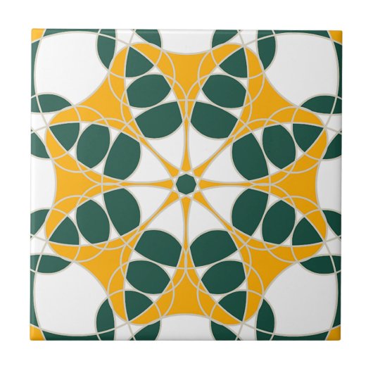 Azulejo Amarillo y Verde タイル (正面)
