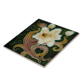 Azulejo Art nouveau ceramic tile タイル (側面)