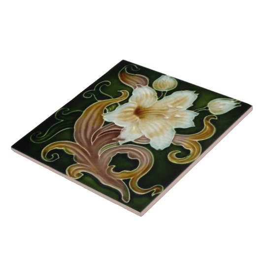 Azulejo Art nouveau ceramic tile タイル (側面)