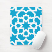 Azulejo azul de arabesco marroquí y mosaico マウスパッド (マウス)