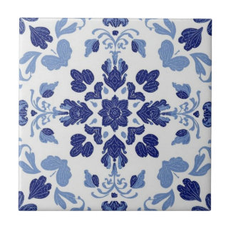 Azulejo blue and white mosaic vintage bulk タイル
