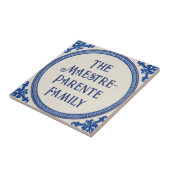 Azulejo Blue Custom House Name Plate Plaque Sign  タイル (側面)