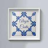 Azulejo Blue Custom House Name Plate Plaque Sign  タイル
