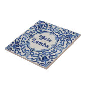 Azulejo Blue Custom House Name Plate Plaque Sign  タイル (側面)