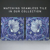 Azulejo Blue Pimpernelシームレス1/2 William Morris タイル