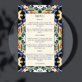 Azulejo blue Talaveraヴィンテージメキシ結婚コメニュー