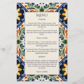 Azulejo blue Talaveraヴィンテージメキシ結婚コメニュー (正面)