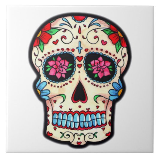 Azulejo Caveira Mexicana タイル (正面)
