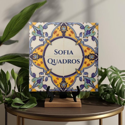 Azulejo Colorful Custom Name Plate Plaque Sign タイル