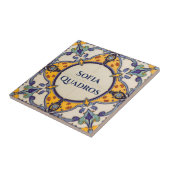 Azulejo Colorful Custom Name Plate Plaque Sign タイル (側面)