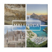 azulejo cuatro fotos de la isla de Mallorca タイル (正面)