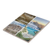 azulejo cuatro fotos de la isla de Mallorca タイル (側面)
