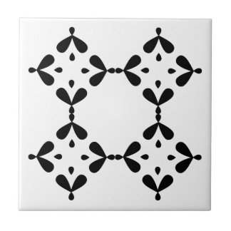 Azulejo de cerámica blanco y negro タイル