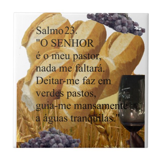 Azulejo de cerâmica | Salmo 23 タイル (正面)
