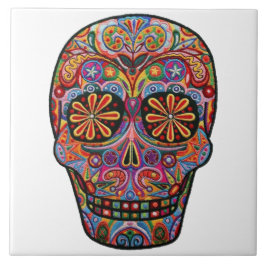 Azulejo decorado caveira bordada タイル