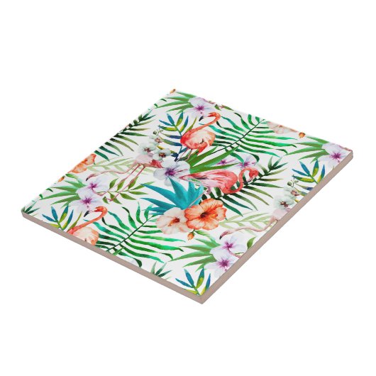 Azulejo elegant and modern tropic pattern タイル (側面)