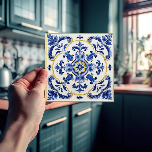 Azulejo Lisbon Patterned Talavera Ceramic Design タイル