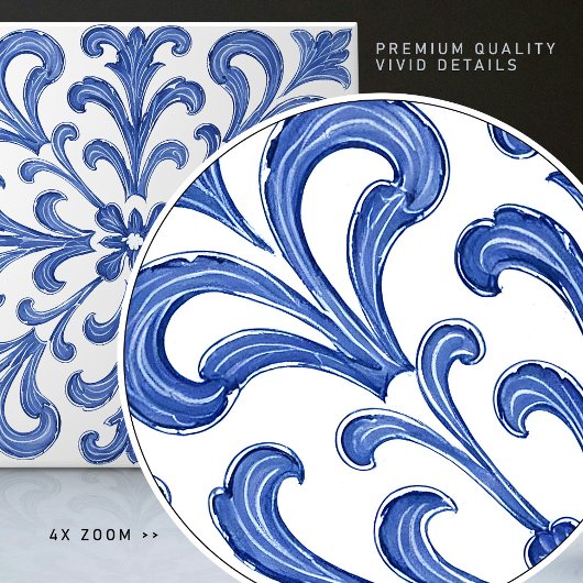 Azulejo Lisbon Patterned Talavera Ceramic Design タイル