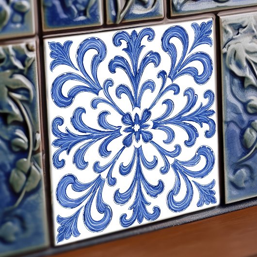 Azulejo Lisbon Patterned Talavera Ceramic Design タイル