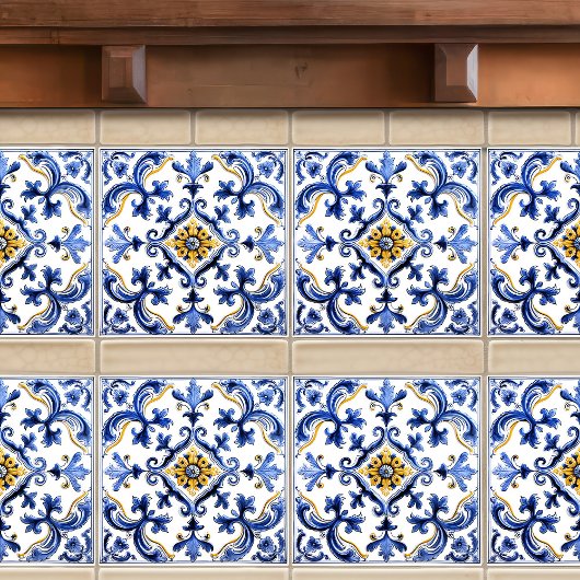 Azulejo Lisbon Patterned Talavera Ceramic Design タイル