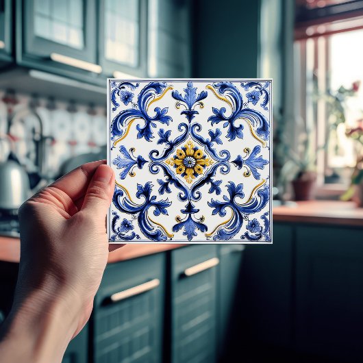 Azulejo Lisbon Patterned Talavera Ceramic Design タイル