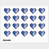Azulejo Portugal Heart Sticker – Blue Tile Portugu ハートシール (シート)