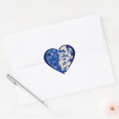 Azulejo Portugal Heart Sticker – Blue Tile Portugu ハートシール (封筒)