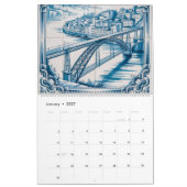 Azulejo Romance Portuguese Art Calendar 2026 カレンダー (1月 2027)