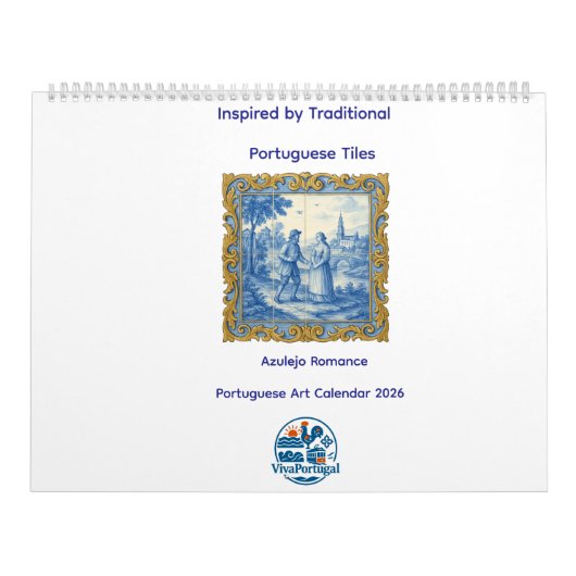 Azulejo Romance Portuguese Art Calendar 2026 カレンダー (カバー)