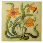 Azulejo Tile art nouveau style decorative fireplac タイル (正面)