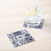 Azulejosパターンが付いているコースター スクエアペーパーコースター (インサイチュ)