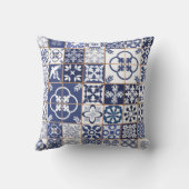Azulejosパターン枕 クッション (裏面)