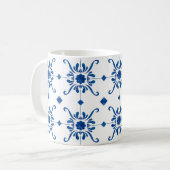 azulejos azuis tradicionais de Portugal コーヒーマグカップ (正面左)