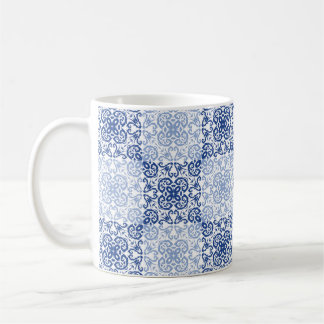 azulejos azuis tradicionais de Portugal コーヒーマグカップ