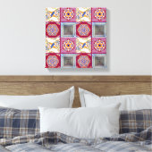 Azulejos CGツイスト付き幾何学的タイル キャンバスプリント (インサイチュ (寝室))