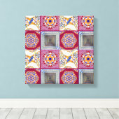 Azulejos CGツイスト付き幾何学的タイル キャンバスプリント (インサイチュ (ウッドフロア))