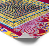 Azulejos CGツイスト付き幾何学的タイル ポスター (角)