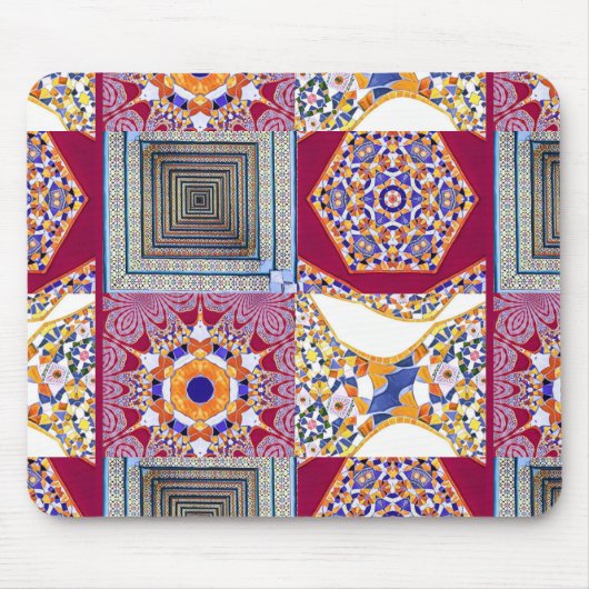 Azulejos CGツイスト付き幾何学的タイル マウスパッド (正面)